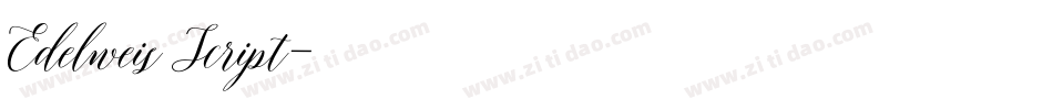 Edelweis Script字体转换